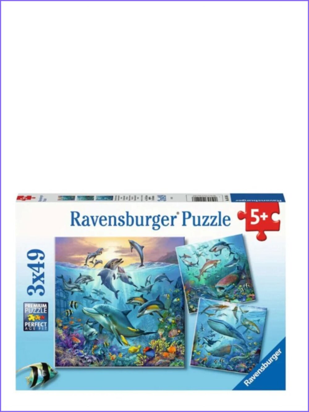 Ravensburger-3x49 Piece Puzzle Ocean Life (3 different puzzles ) New In Box